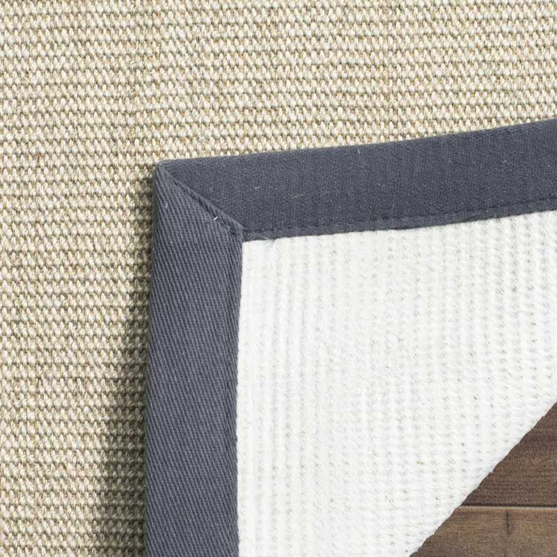 Tapis Dollard en fibre de sisal unie avec latex uni, Carré 8 pi