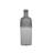 Decorative Glass Bottle Vase Dia 4.5" Clear & Gray