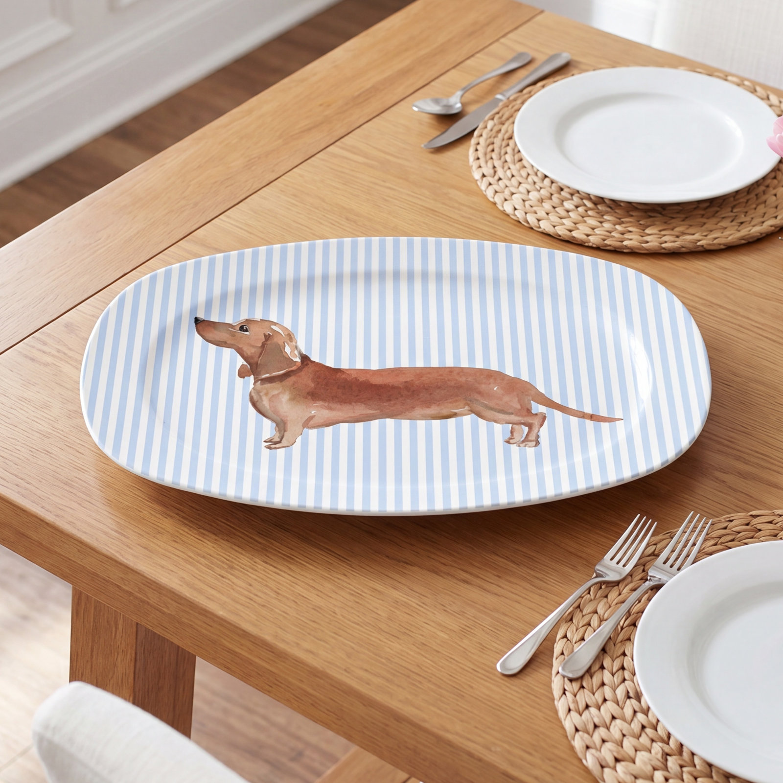 Mariposa Traychic Dachshund Platter