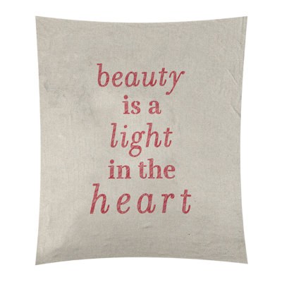 Tapisserie en polyester en citation de beauté