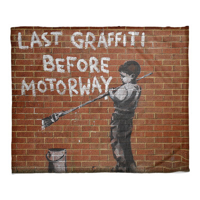 Banksy Sewn Throw Blanket