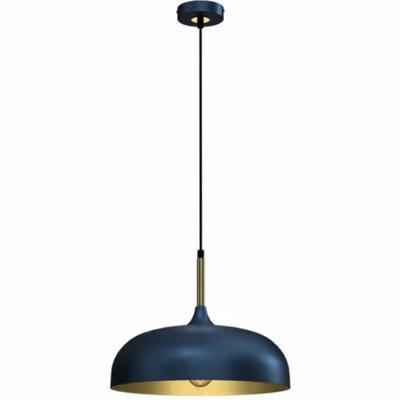 Milagro Pendant Lamp Lincoln Blue/gold 1xe27 35cm