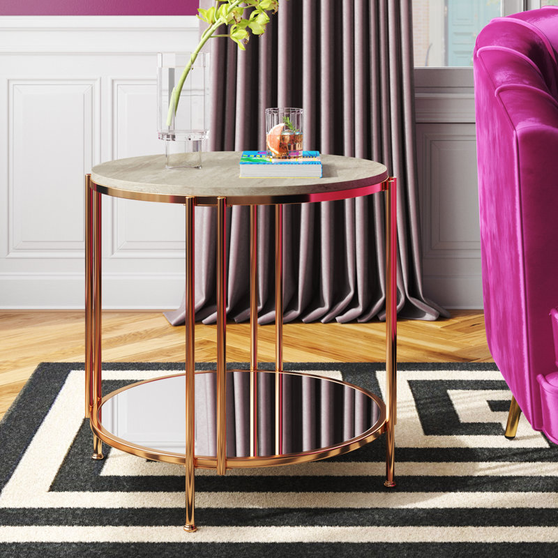Table de bout avec tablette inférieure Anara