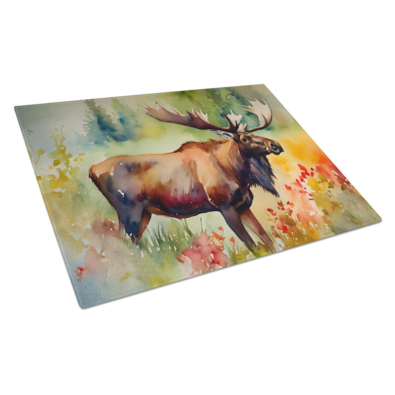 Moose Glass Cutting Board Large
