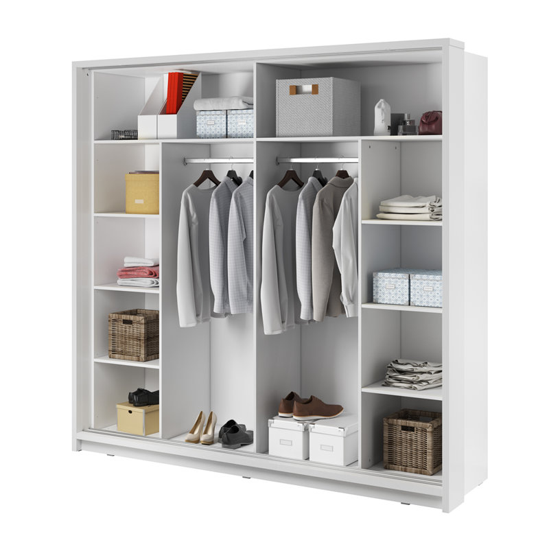 Ayala 2 Door Manufactured Wood Wardrobe, White