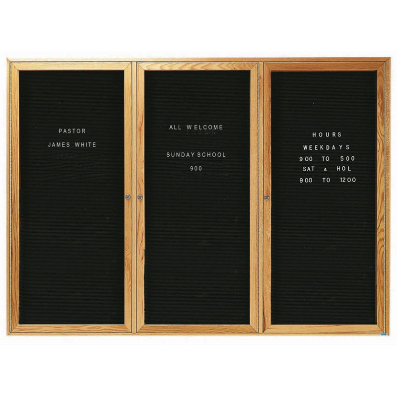Tableau à lettres mural, 48 po x 72 po, Trois, Laque transparente ultrabrillante