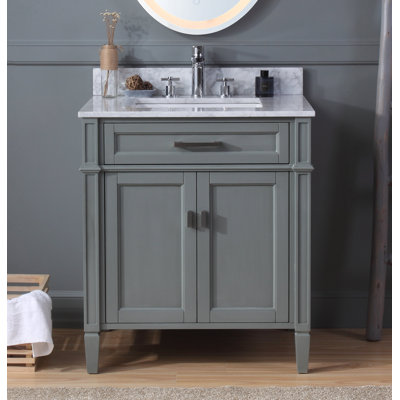 Guerrero 30'' Single Bathroom Vanity with Stone Top