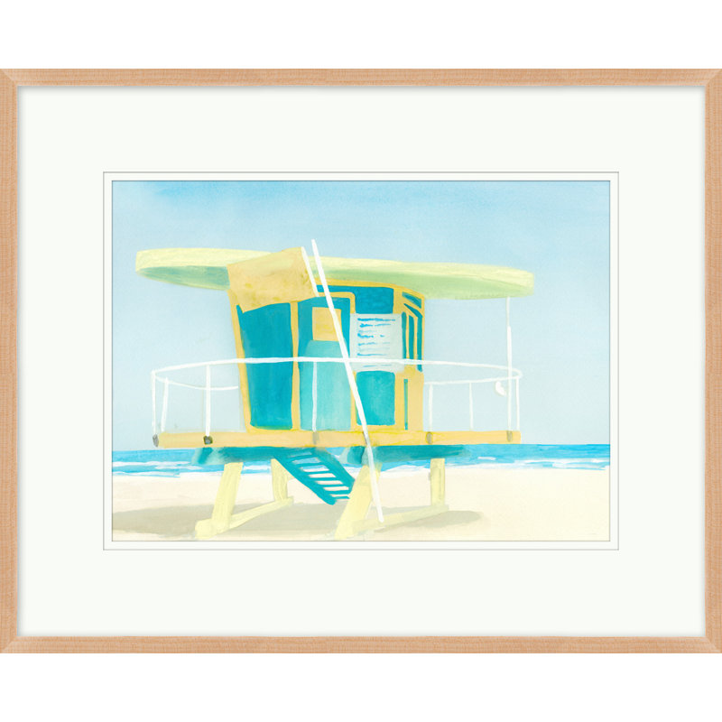 South Beach Shack 4 - Peinture encadrée sur papier