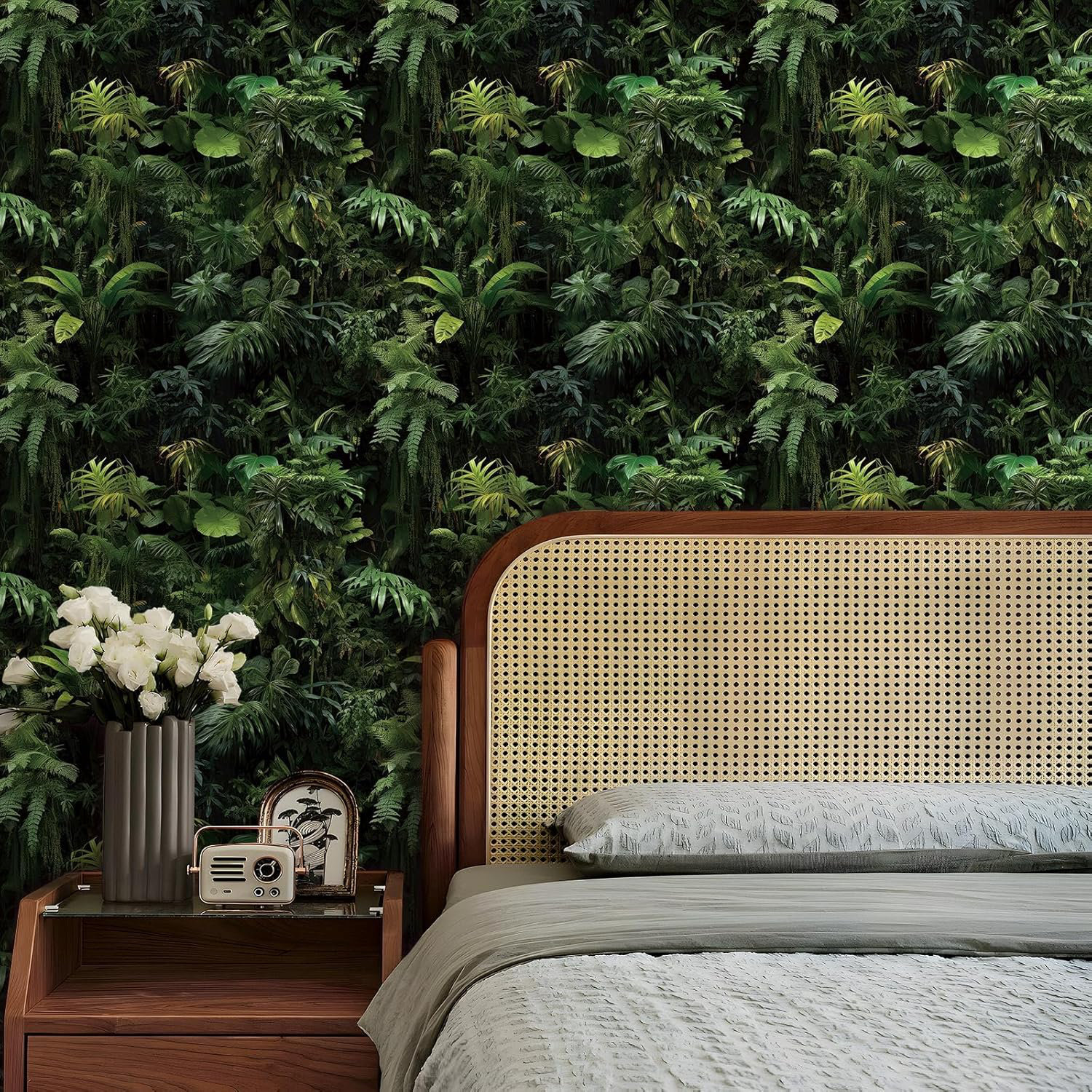 Red Barrel Studio® 17.5"X354" Green Tropical Peel And Stick Wallpaper ...