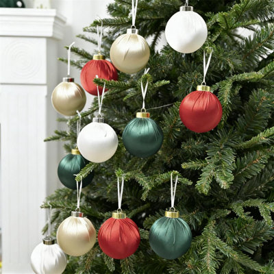 15Pcs/Set 3.2Inch Stained Christmas Ball Pendant Christmas Tree Decoration