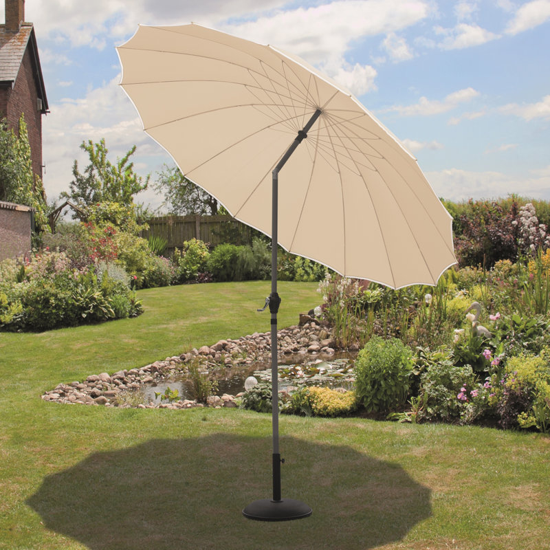 Parasol Dilaver 106,3 avec contrepoids inclus, Beige