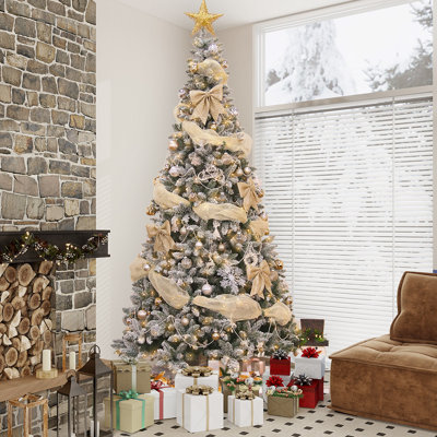 Lighted Artificial Spruce Christmas Tree