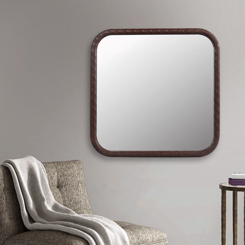 Laconia Square Mirror, Dark Brown