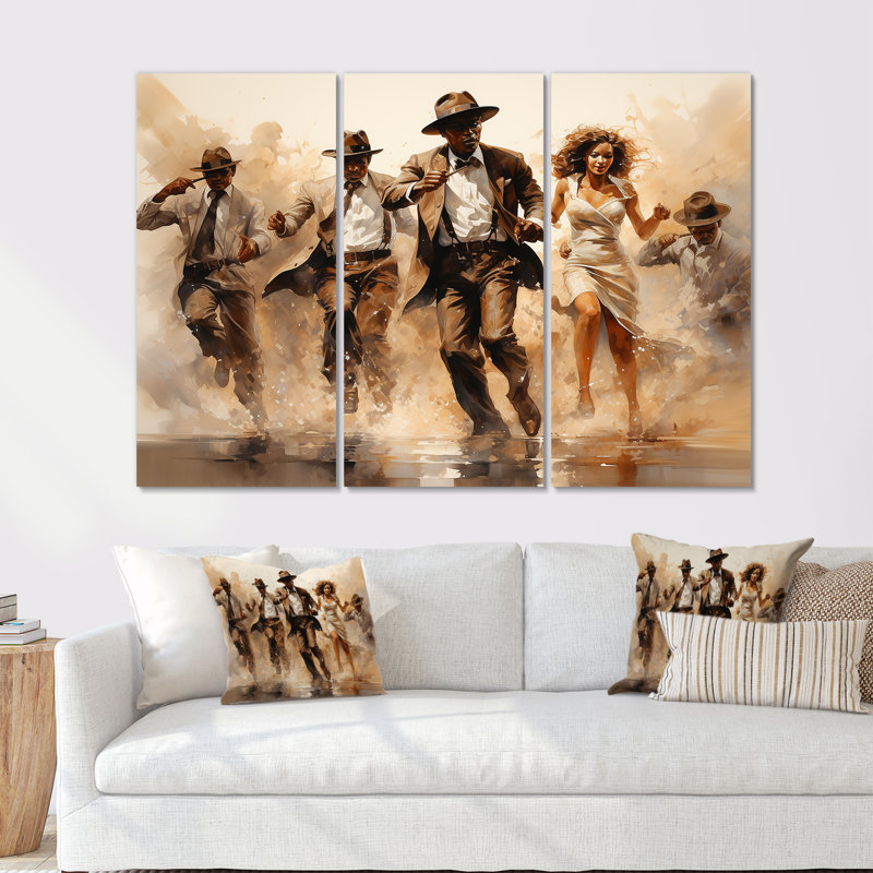 «African Dance Tap Dance Time I», ensemble de reproduction d'art mural, H 40 po x l 60 po