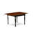 5 Piece Kitchen Table & Chairs Set Includes a Rectangle Dining Room Table with Dropleaf and 4 Dining Chairs, Black & Cherry-12821412-12821408-12821410