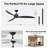 65" High-Airflow Up to 7500CFM Solid Wood Large Ceiling Fan Remote Control No Light, 6-Speed, Reversible Airflow Silent DC Motor, 3CCT Dimmable-1113110712-1113110713