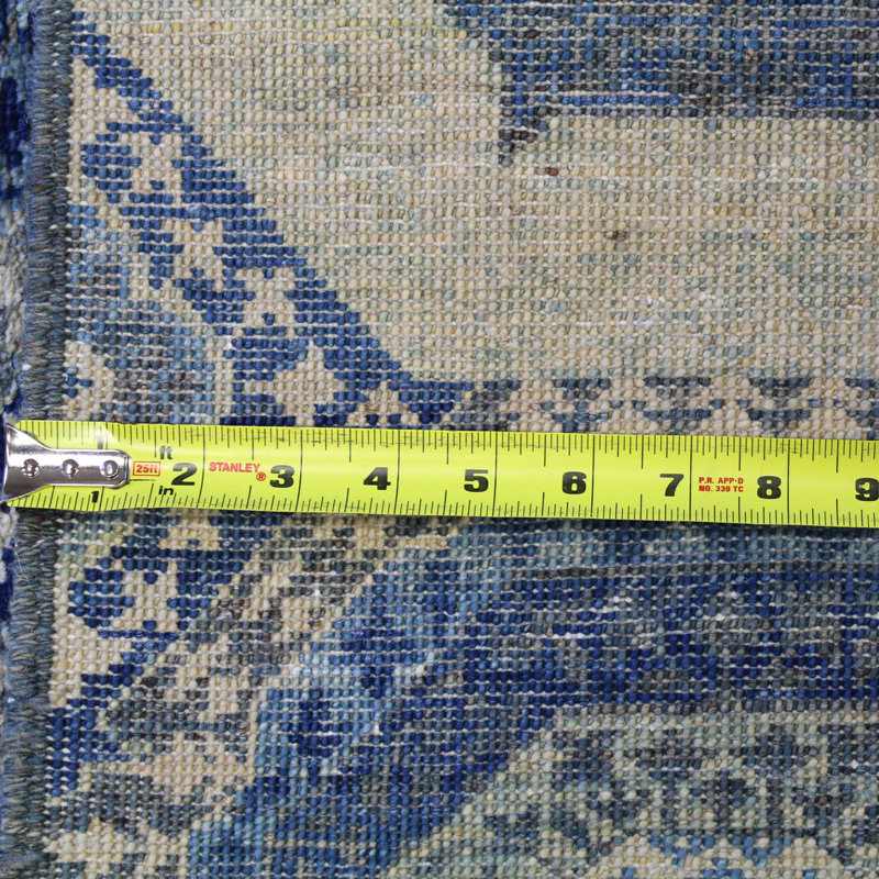 Tapis unique en laine et en coton tissé à la main nouvel âge 6 pi 3 po x 8 pi 11 po Mamluk