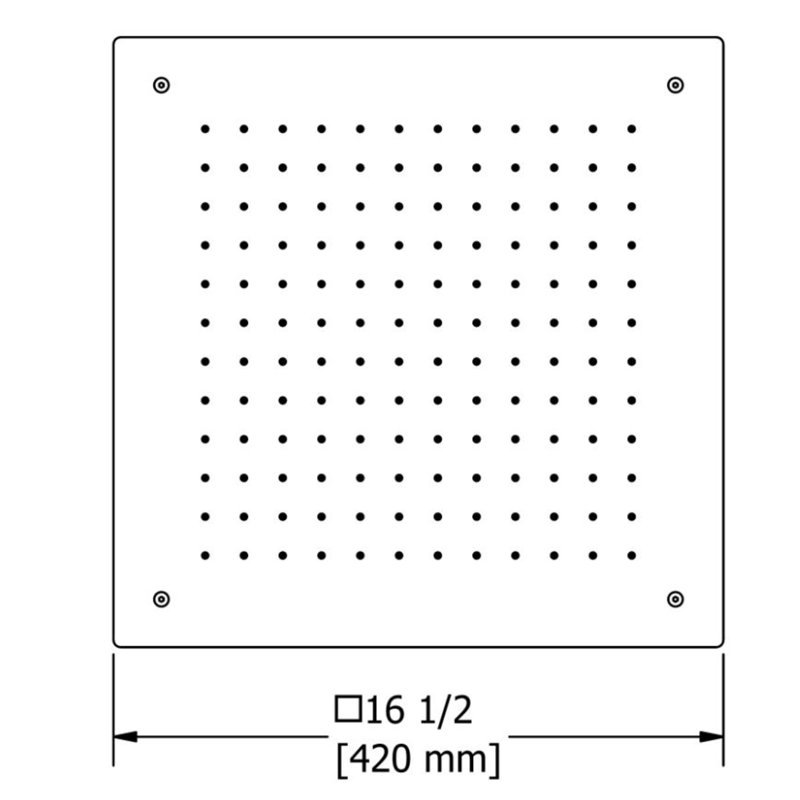 16.5" Built-in Rain Showerhead