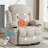 Swinging recliner massage heated sofa, with USB and 2 cup holders in side pockets,-1268793888