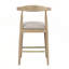 Ensemble de 2 tabourets de comptoir élégants en tissu de galets avec siège rembourré confortable et structure en bois d'hévéa robuste-173520892-173520893