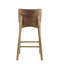 Tabouret de bar d'intérieur en bois, finition noyer, ensemble de 2