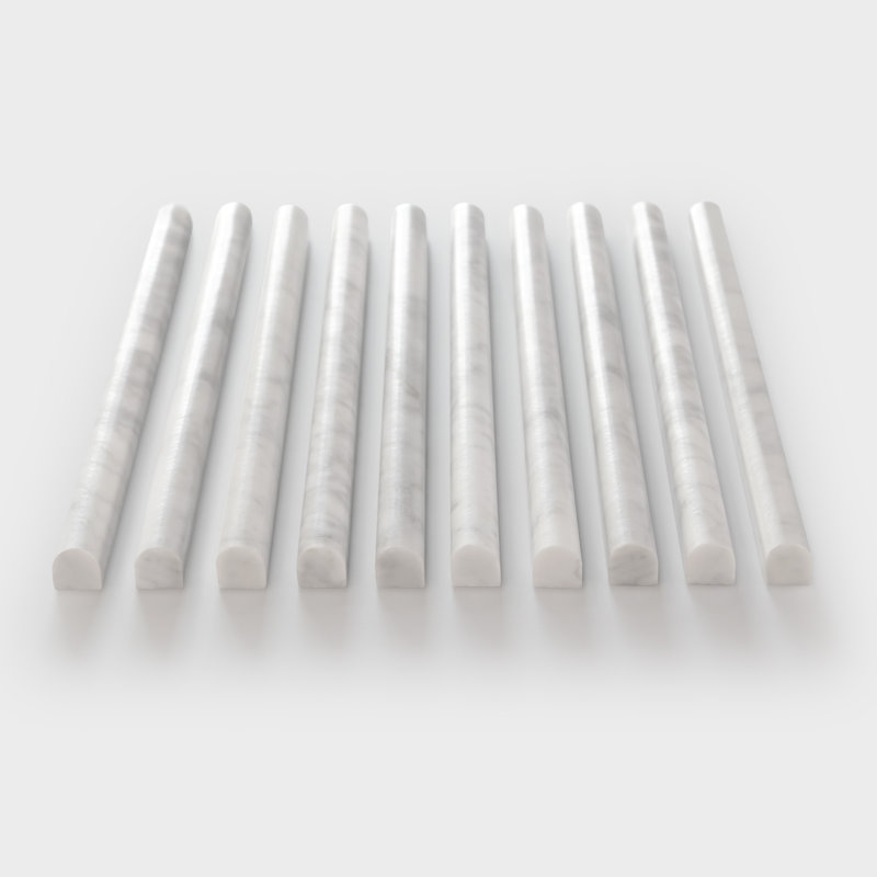 Carreau de 12 po x 0,75 po avec doublure en crayon de marbre naturel (ensemble de 10)