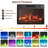 63" Fireplace TV Stand, Entertainment Center with Electric Fireplace & Cabinet Doors-1852188010