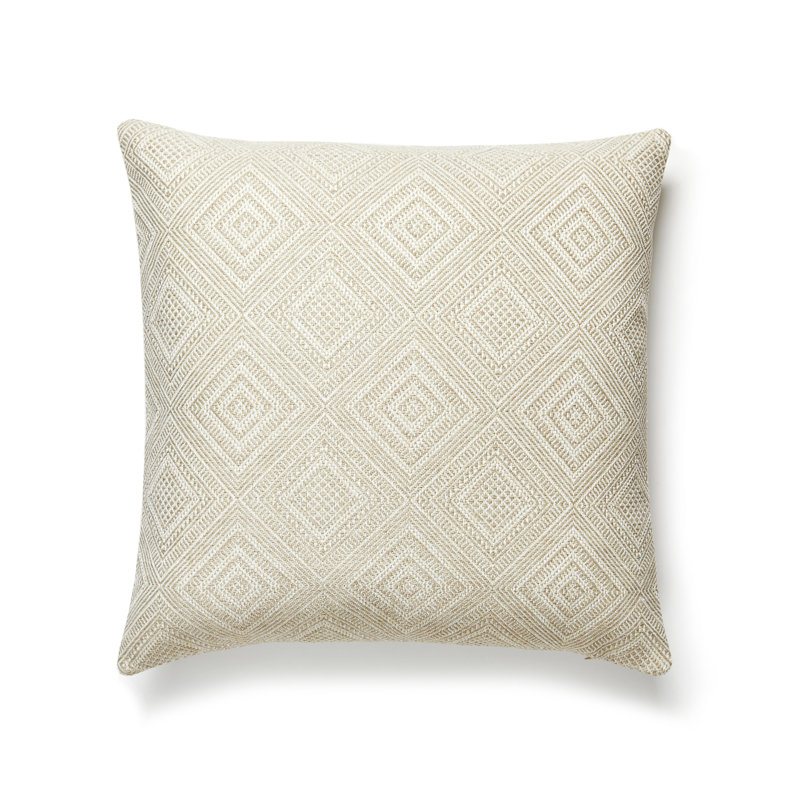 Antigua Square Indoor/Outdoor Pillow Cover & Insert, Linen