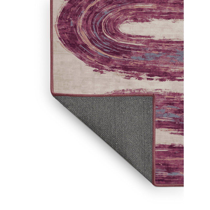 Tapis rouge soyeux et moelleux, Rectangulaire 3 pi x 5 pi