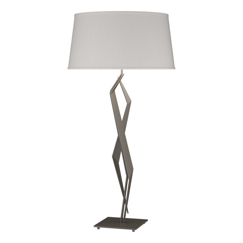 Facet 33.7" Standard Table Lamp, Flax, Dark Smoke