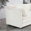 Canapé à deux places en chenille avec repose-pieds, canapé modulaire en L à deux places avec repose-pieds et causeuse avec repose-pieds