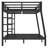 Metal Bunk Bed for Teens and Adults,Space-Saving/Noise Reduced/No Box Spring Needed,Black-975089999