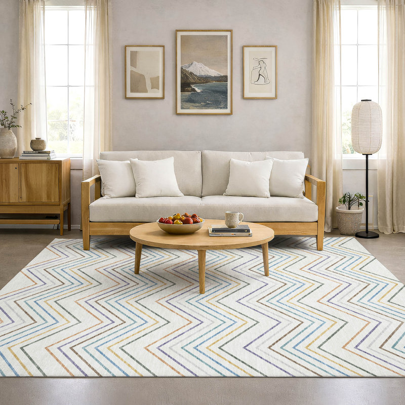 Tapis de qualité supérieure lavable à la machine Mayfield AMF2392, Mer, 8 pi x 10 pi