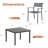 Patio dining set with Square Metal Dining Table and 4 Stackable Metal Armrest Chairs-383998208