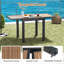 Table de patio extensible 31,5 "à 63" avec support en L inclus pour la fixation à l'extérieur