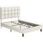 Size Modern Upholstered Bed Frame with Adjustable Square Tufted Headboard-93363909-99170189