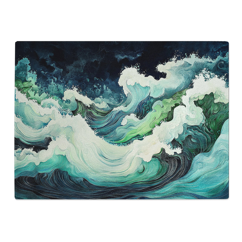 Ocean Artwork  Glass Chopping Board