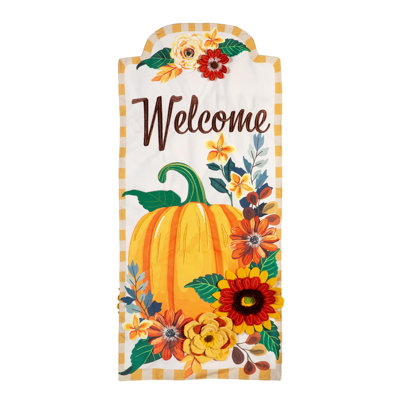 Fall Floral Pumpkin Everlasting Impressions Textile decor