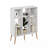 Claude Mid Century Style 8-Cube Bookcase, Bookshelf, Storage Organizer with Wood Legs, -1599740860