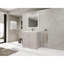 Meuble-lavabo sur pied 36 po avec lavabo en résine blanche et 2 portes d'armoire à fermeture en douceur-1140267086