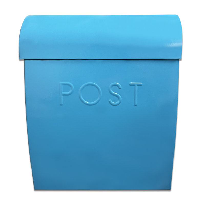 Sylvia Steel Wall Mounted Mailbox, Blue