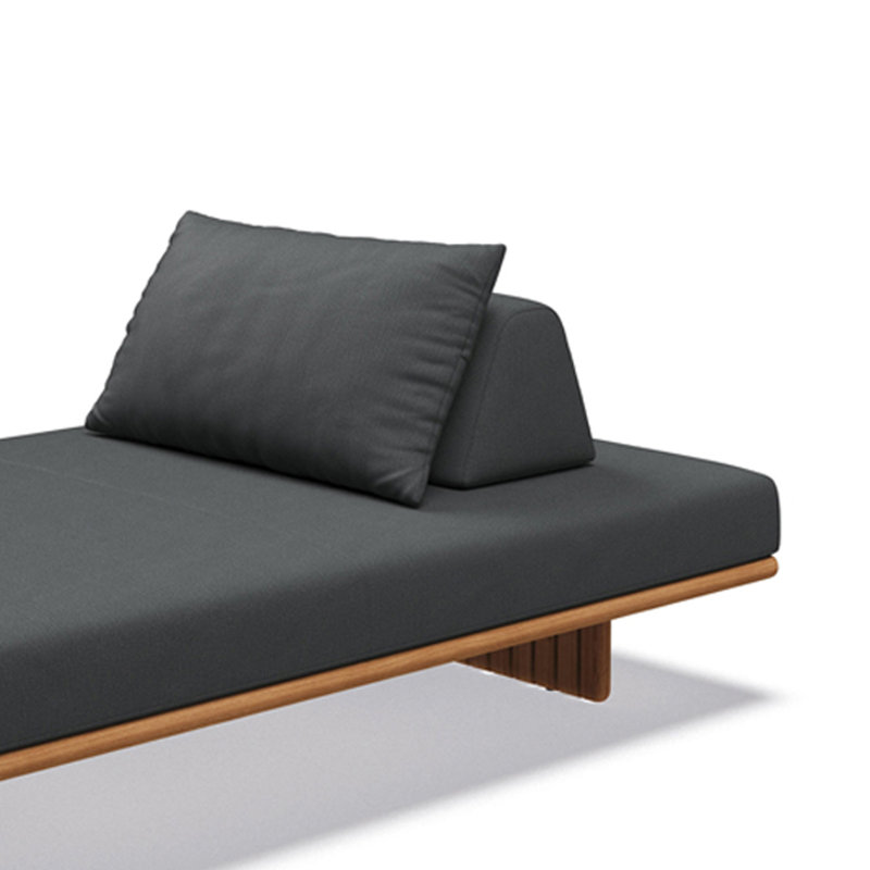 Outdoor hotel villa leisure reclining chair, Black