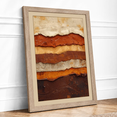 Earthbound Strata Abstract - Framed Print