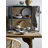 Reclaimed Pine Wood Table with Trestle Base-603492961