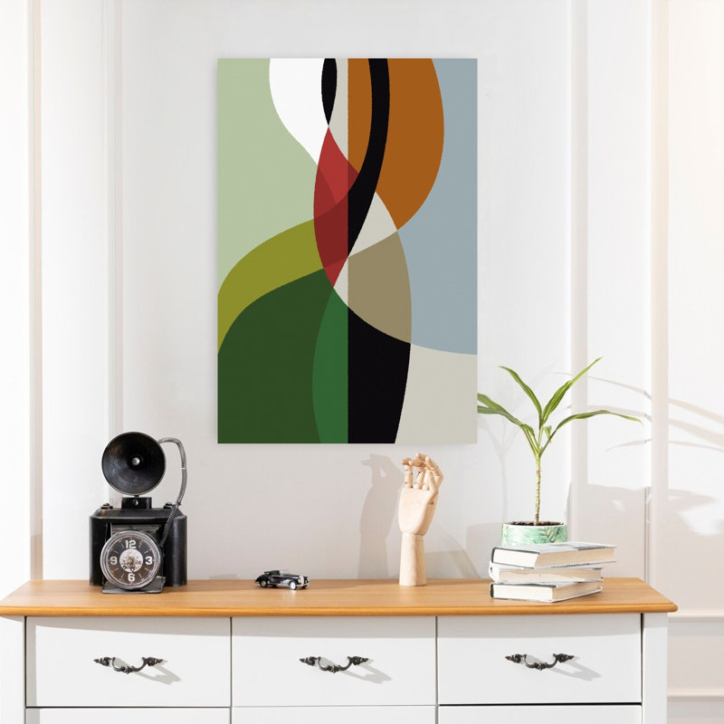 Santa Mf, art mural abstrait contemporain, H 24 po x l 16 po