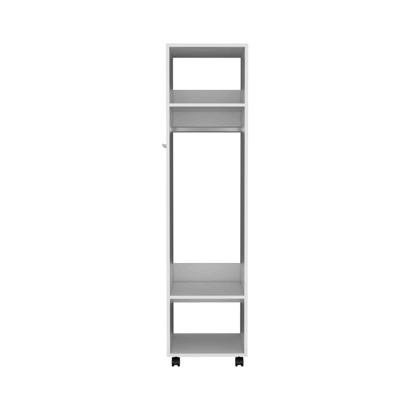 Armoire haute avec miroir 63 po Jerit, Naturel