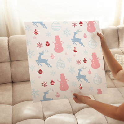 Holiday Chritmas Snowman & Reindeer I Modern Unframed Art Print -  The Holiday Aisle®, 415C0A63BE8443438B2E6F1E906941F7