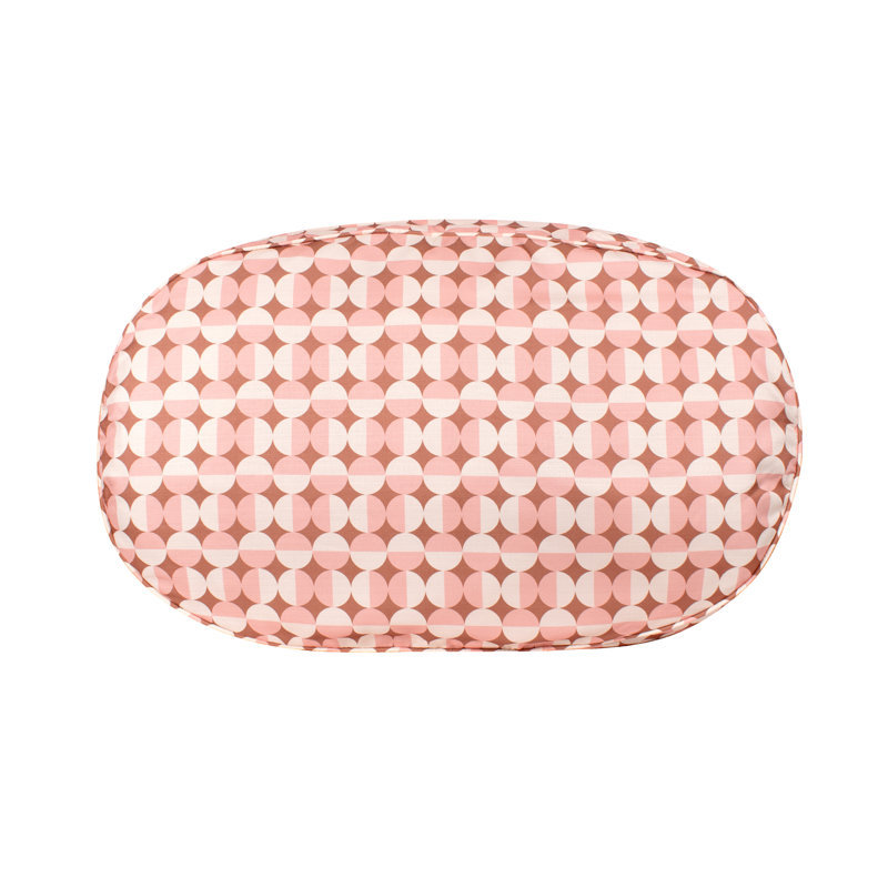 Lit ovale pour animaux avec housse amovible, Rosé, Large (45"w x 28"d x 6"h)