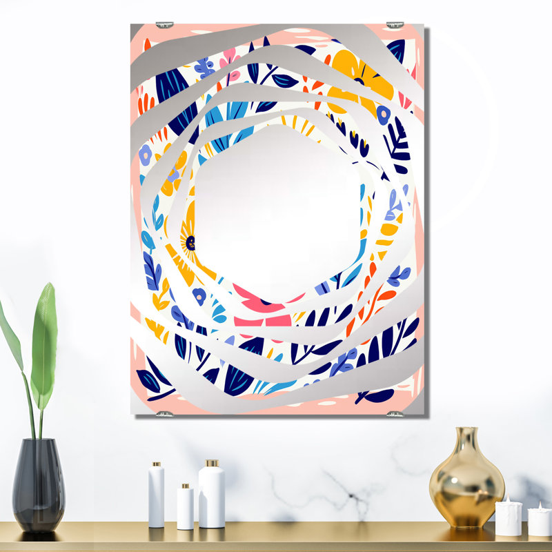 Miroir mural décoratif Makel - Bouquets assortis MIR141497, 32 po x 24 po