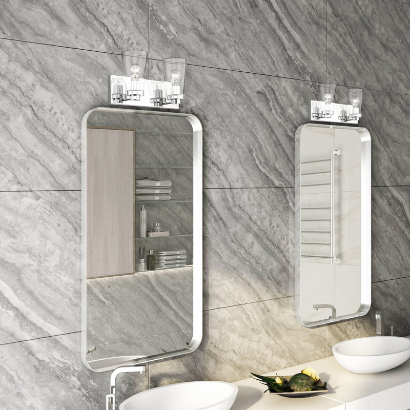 Éclairage de salle de bain à intensité variable 2 lumières Zaveah, Chrome poli